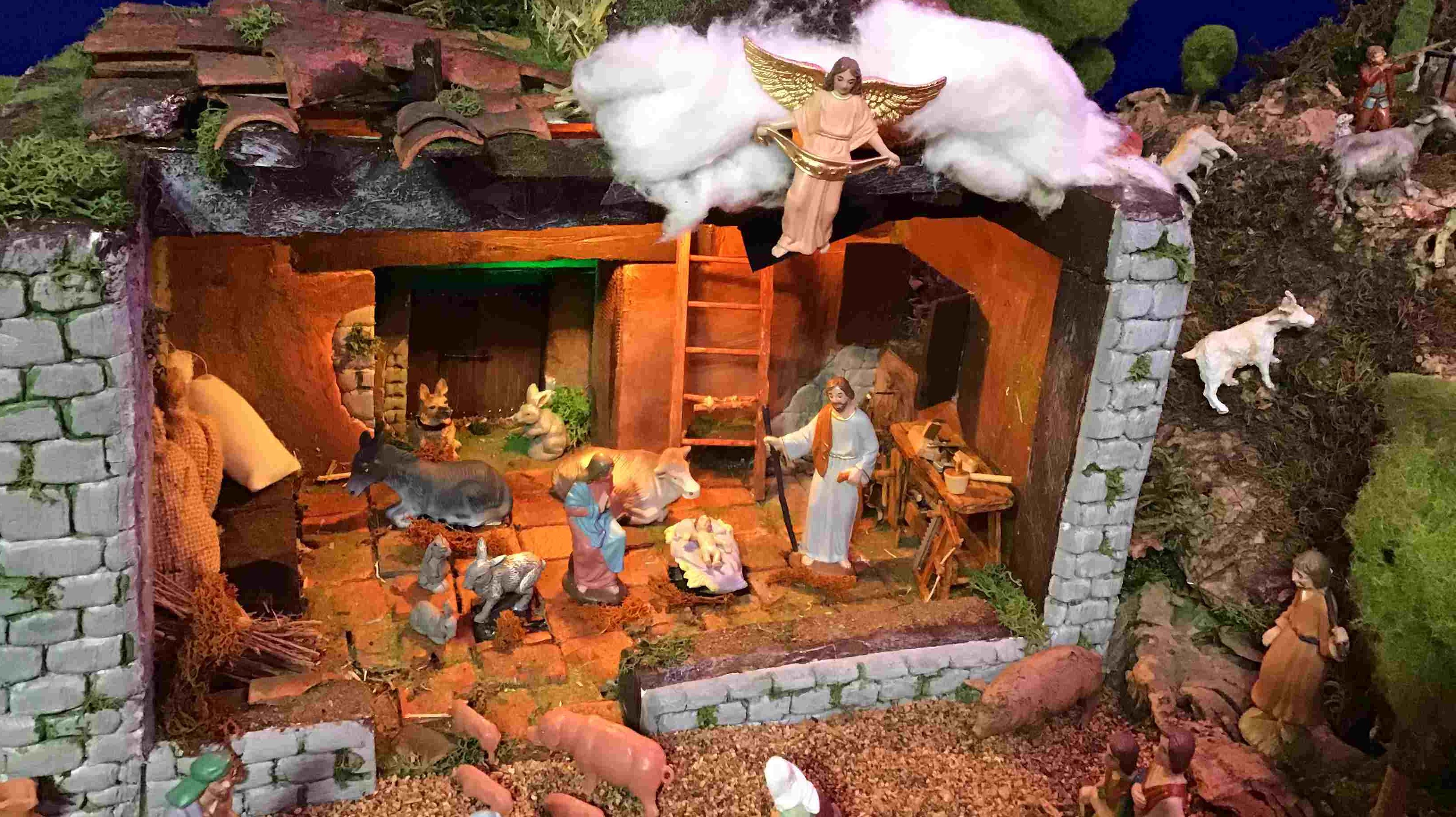 Escena interior del nacimiento.