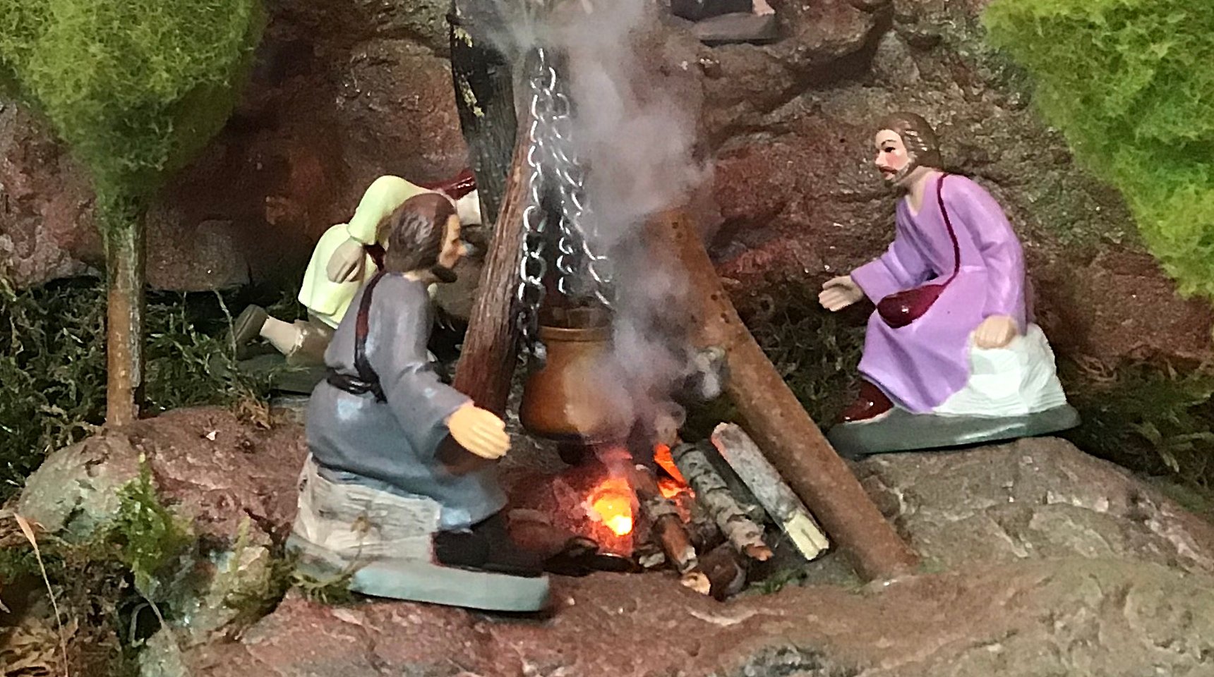 Escena de la anunciación.