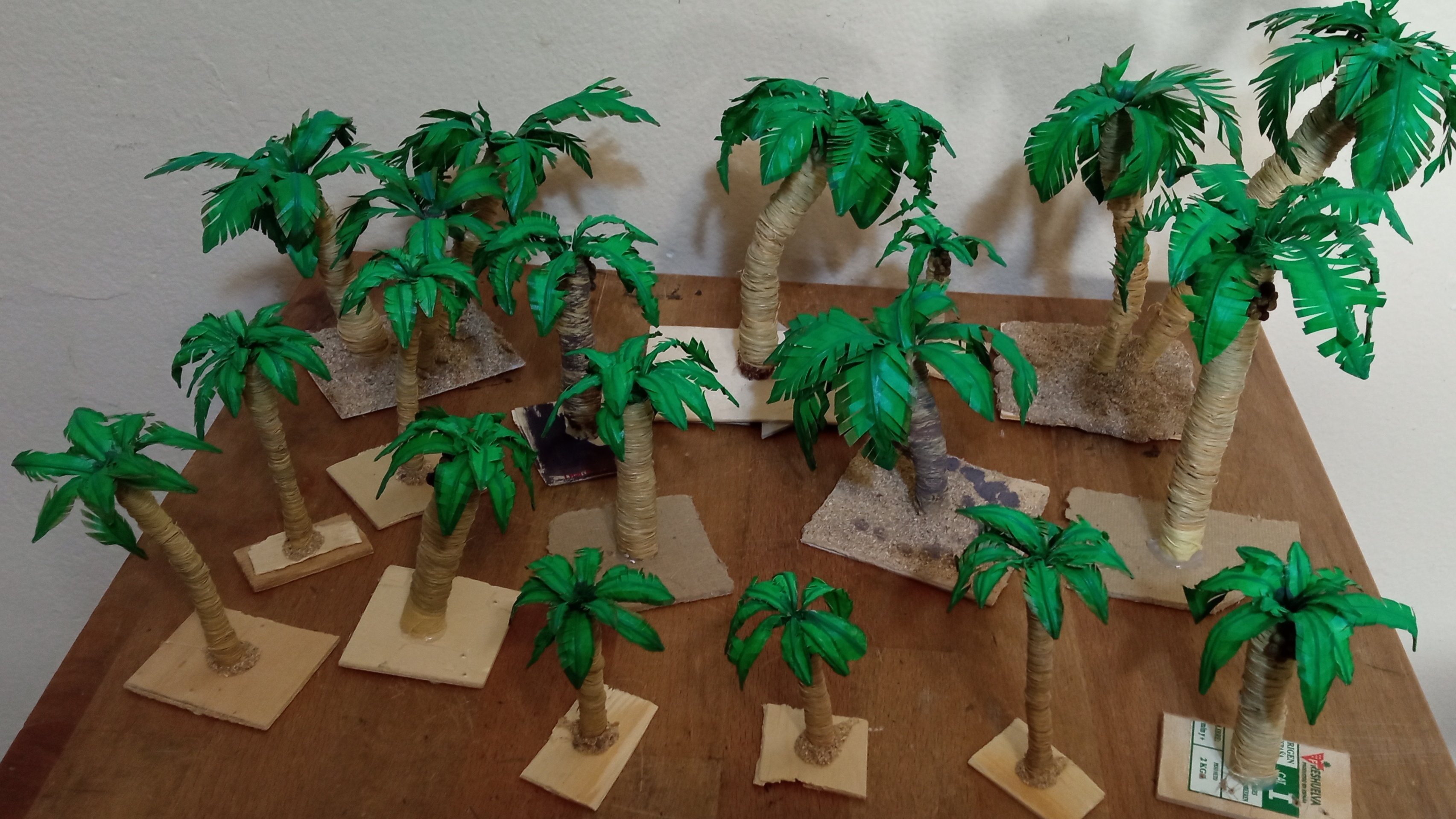 Detalle de las palmeras.