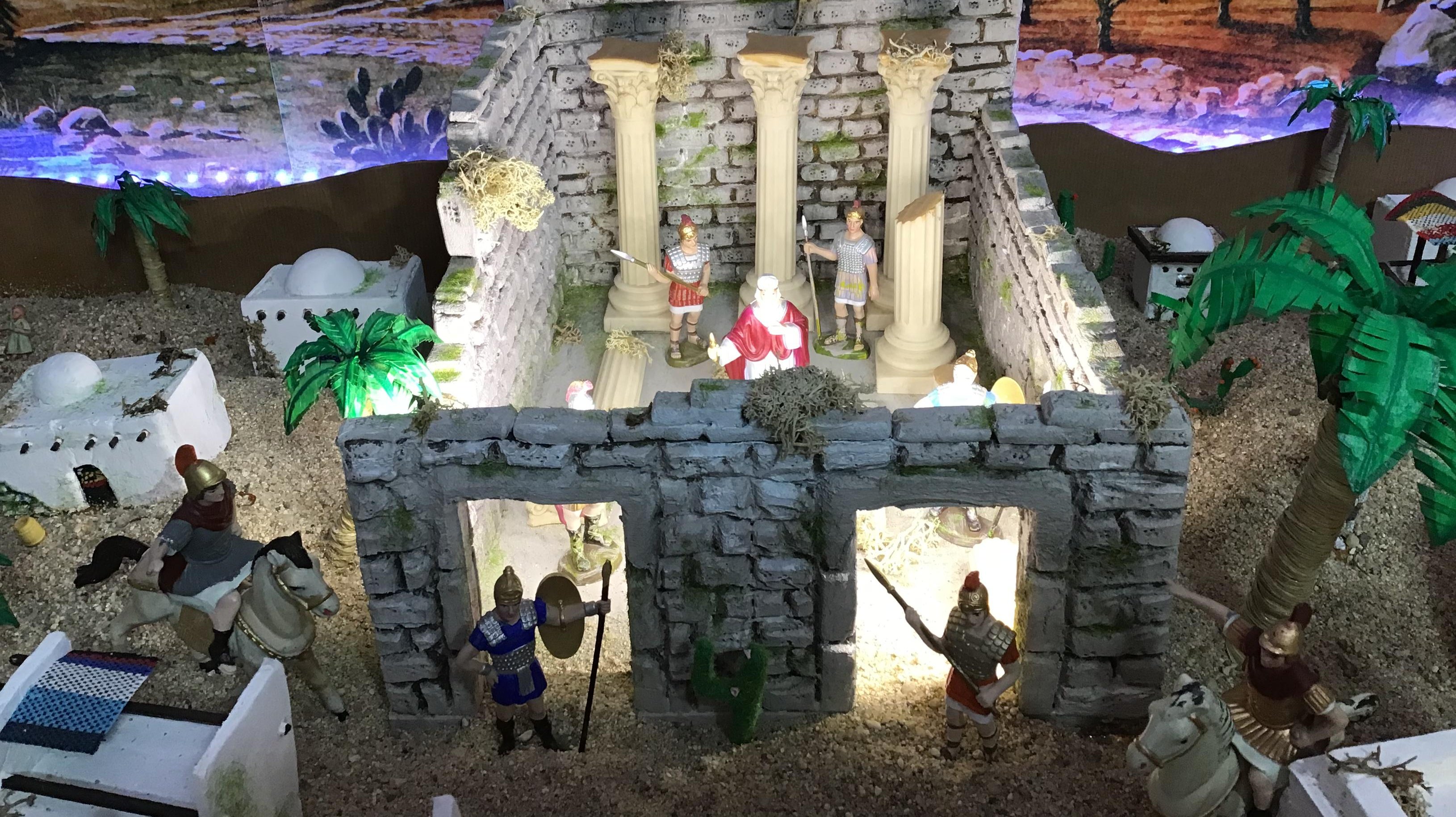 Escena de Herodes y soldados.