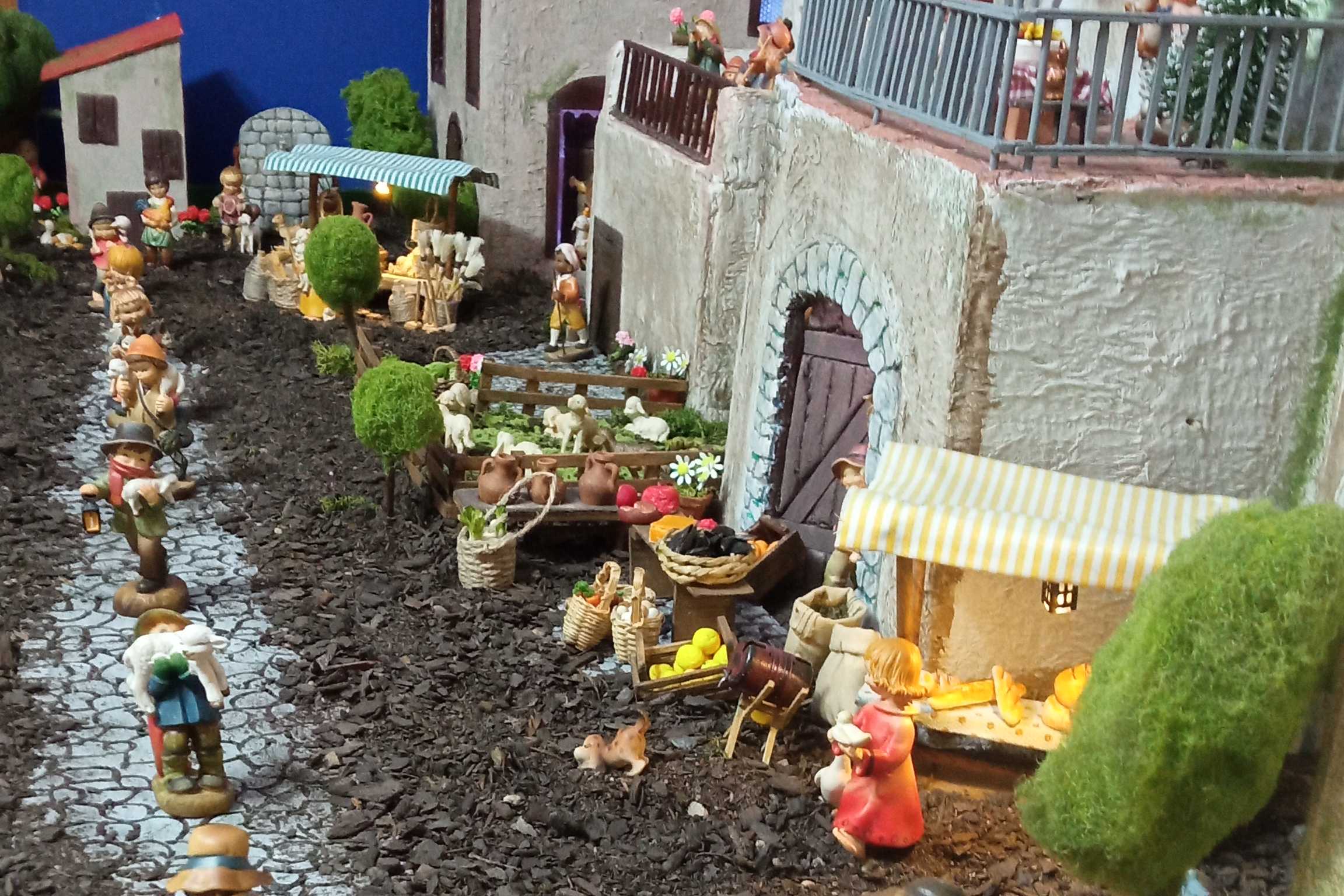 Escena de tot el carrer del pessebre.